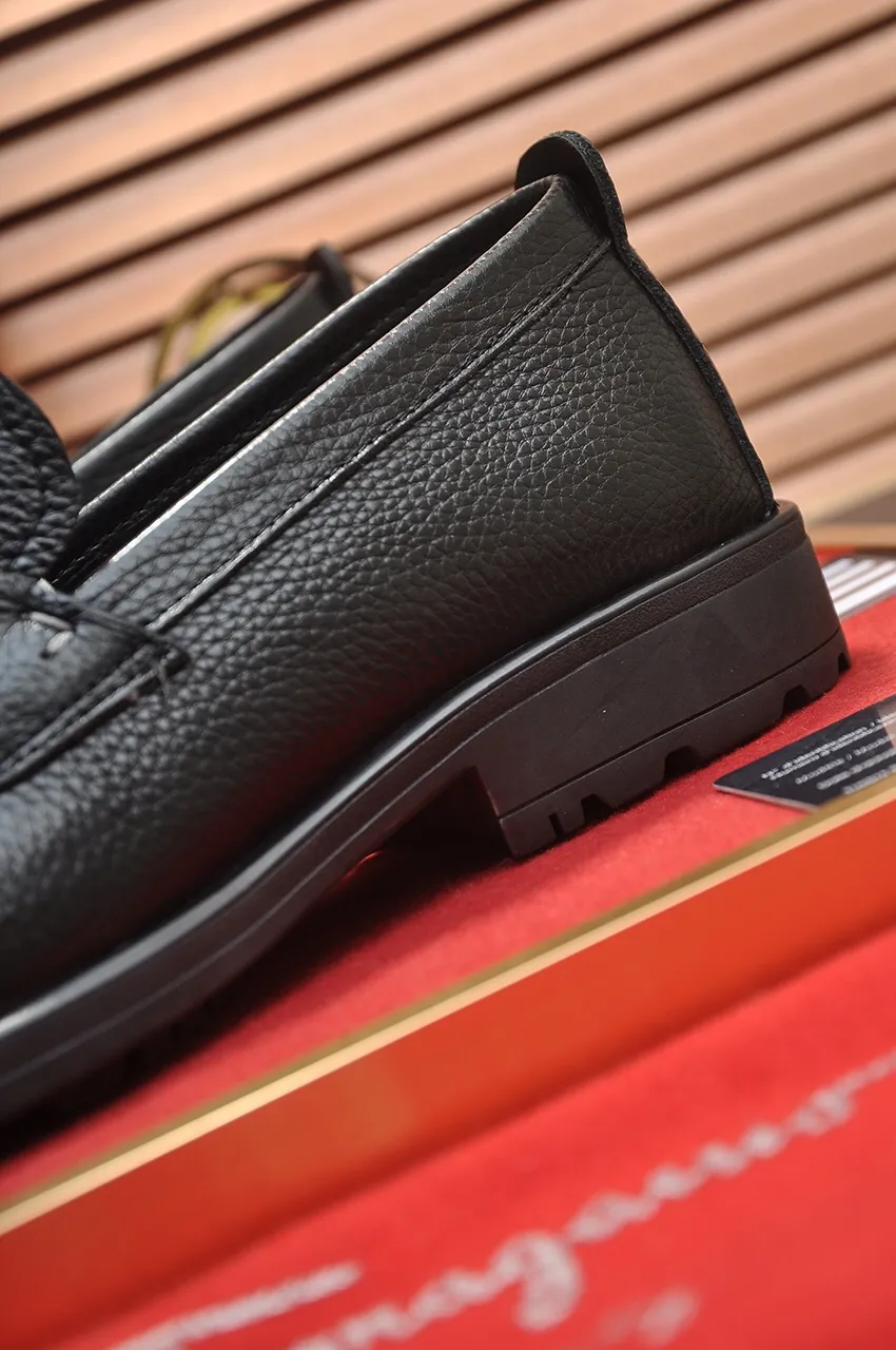 Men's shoes 💰500💶[Ferragamo/Ferragamo] The latest model in the counter. Original imported open-sided high-quality cowhide hand-woven + imported 🐂 cowhide + original luxury metal buckle + original combination outsole. Comparison without pressure 38--44🎉